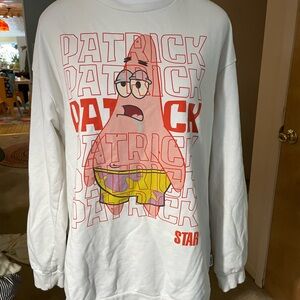 ROMWE White SpongeBob Sweatshirt PATRICK STAR